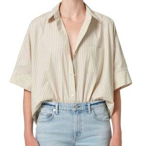 Citizens Of Humanity - Claire Origami Shirt in Ciro Stripe Size Medim
